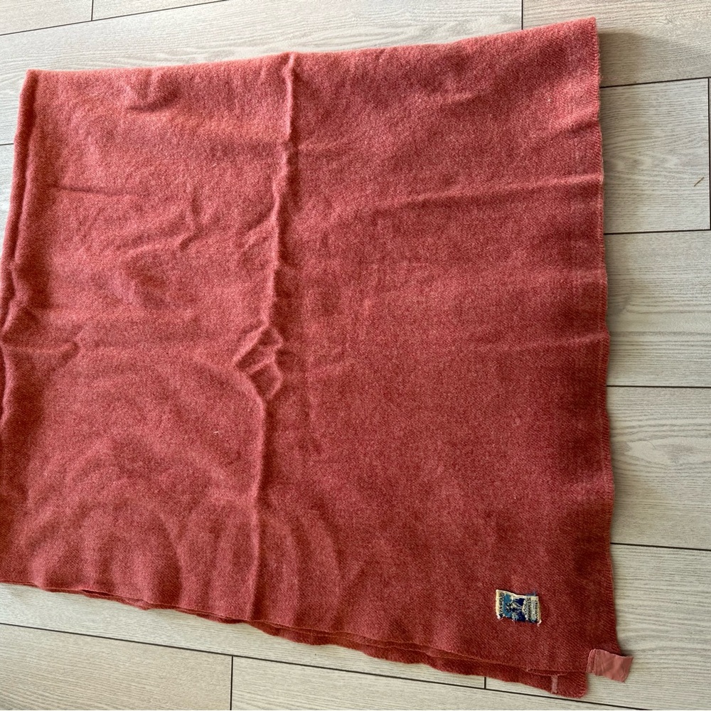 Vintage Kenwood Pink Wool Blanket